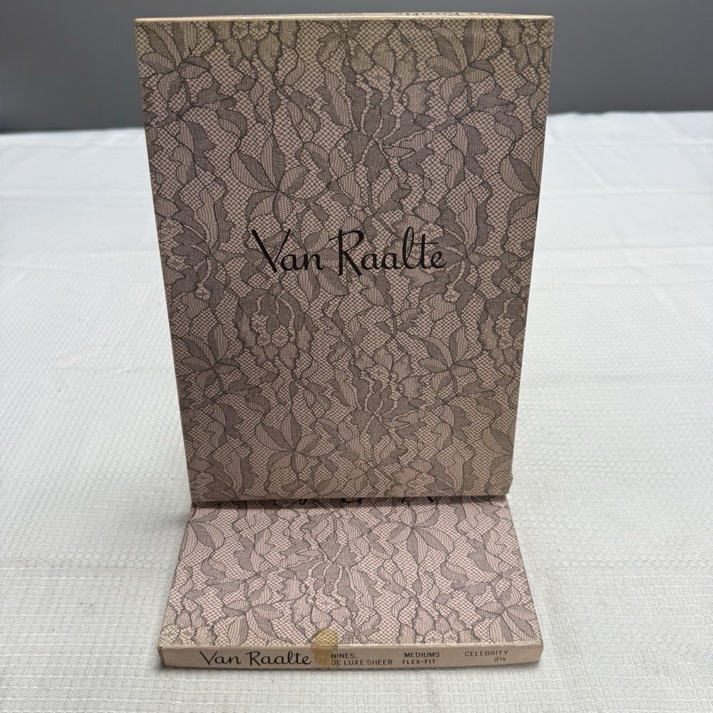 4-Vtg 50s‎ VAN RAALTE Nines Sheer Celebrity 8.5 Hose Stockings Seam New 2 Boxes